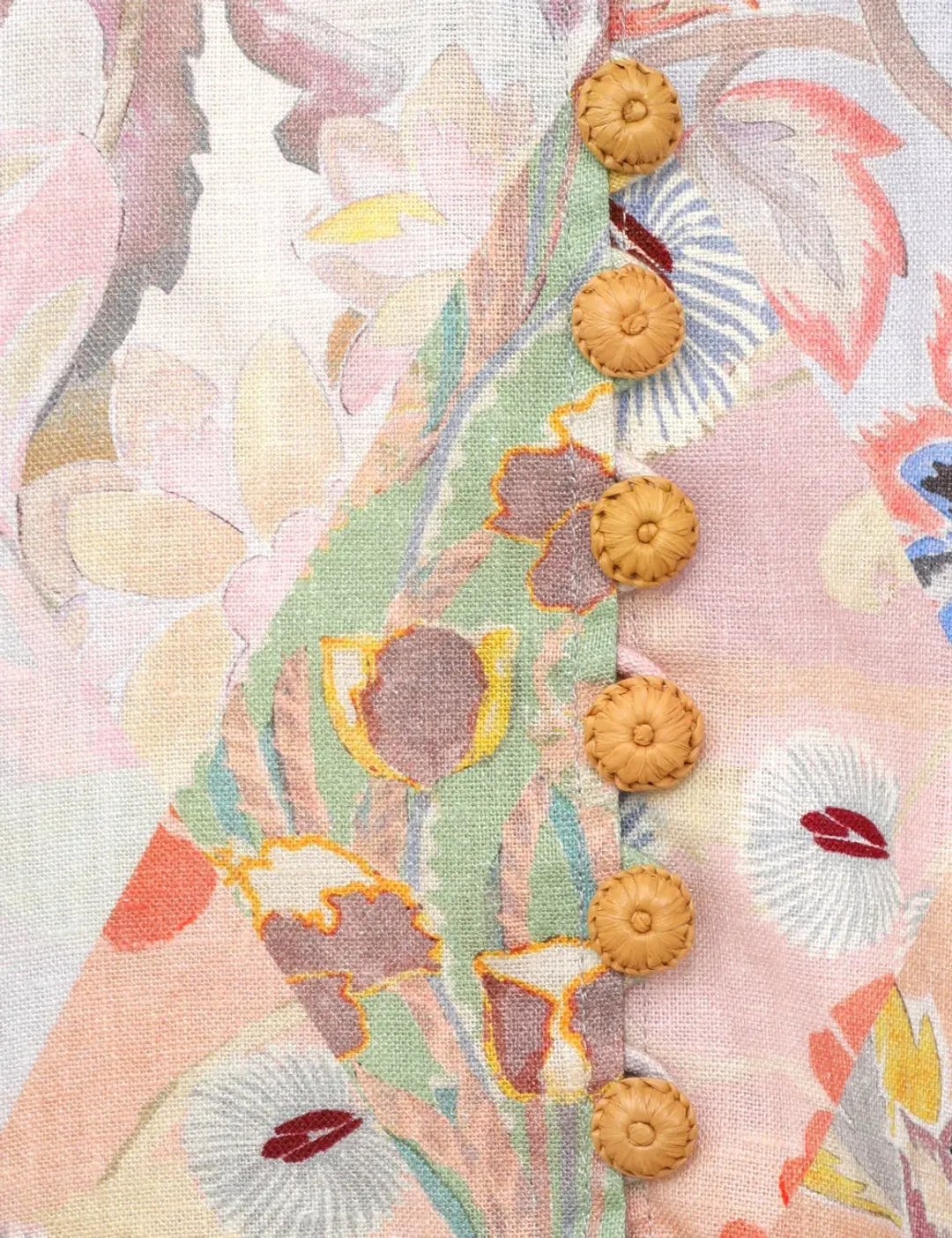 Zimmermann Illustration Belted Mini Dress in Multi Floral Diamond Size 1 / AU 10 for rent on The Volte - main image