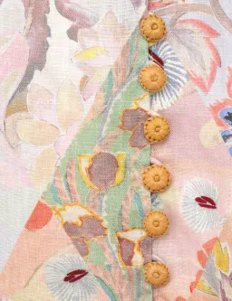 Zimmermann Illustration Belted Mini Dress in Multi Floral Diamond Size 1 / AU 10 for rent on The Volte - image 7