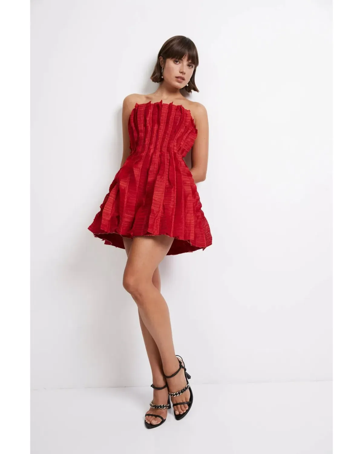 Aje Hybrid Mini Dress in Scarlet Red Size AU 14 - Image 3