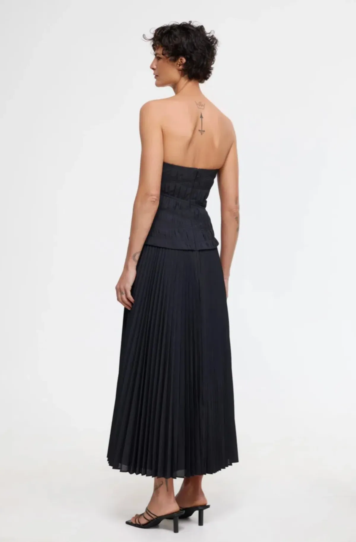 Acler Black Bristol Midi Dress in Black Size AU 10 - Image 3