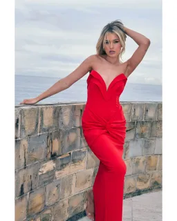 Bianca & Bridgett Adriana Dress Red Size AU 6 for rent on The Volte - image 3