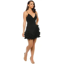 Talulah Golda Ruffle Mini Dress Black Size L / AU 12 for rent on The Volte - image 2