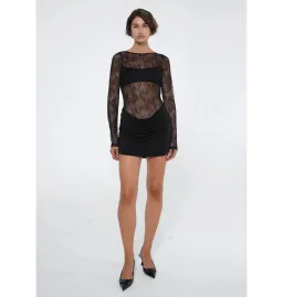 Benni Yana Lace Mini Dress Black Size S / AU 8 for rent on The Volte - image 1
