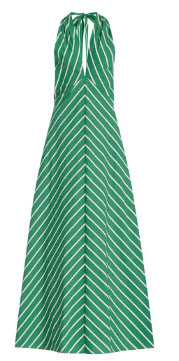 Staud Dawn Halter Dress Seaweed Stripe Size S / AU 8 for rent on The Volte - image 3