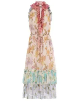 Zimmermann Tempo Frilled Midi Dress Spliced Multi Size 0/Au 8 for rent on The Volte - image 2