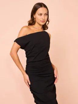 Issy One Shoulder Midi Dress Black Size 6 for rent on The Volte - image 2