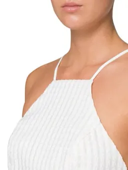 Shona Joy White Lucia Lace Up Midi Dress White Size 10 for rent on The Volte - image 3