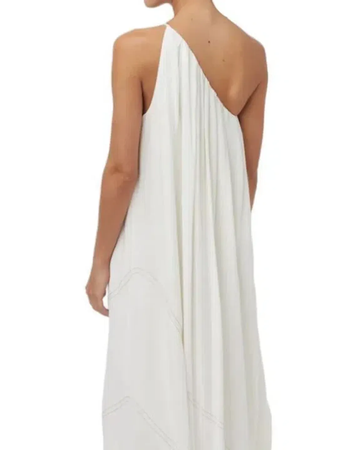 Camilla and Marc Castille One Shoulder Maxi Dress in White Size 10 for rent on The Volte - main image