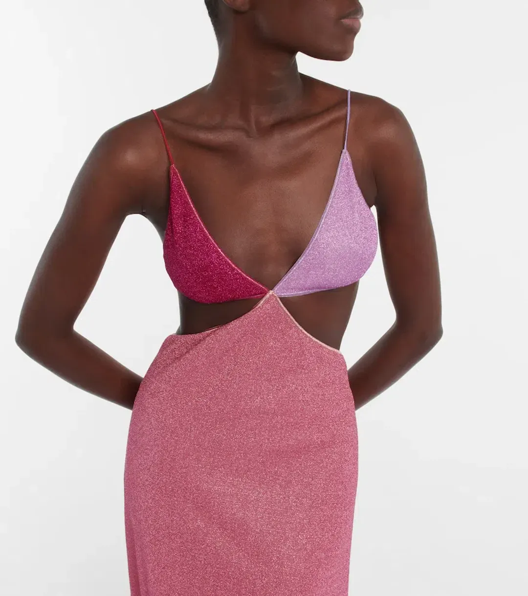 Oséree Cutout Midi Dress Pink Size S / AU 8 for rent on The Volte - main image
