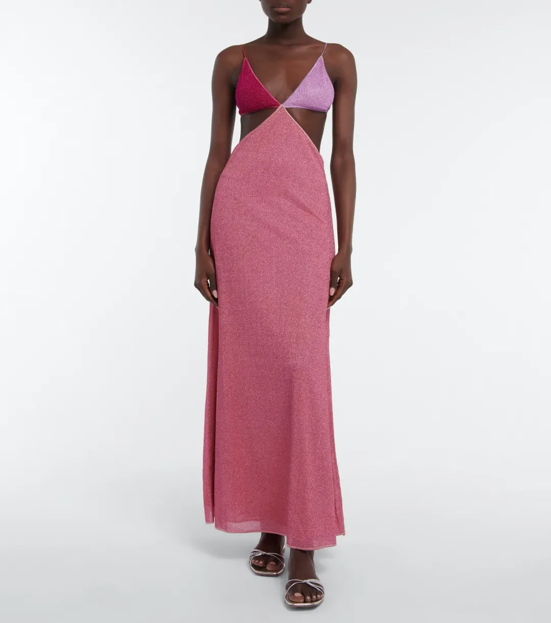 Oséree Cutout Midi Dress Pink Size S / AU 8 for rent on The Volte - main image