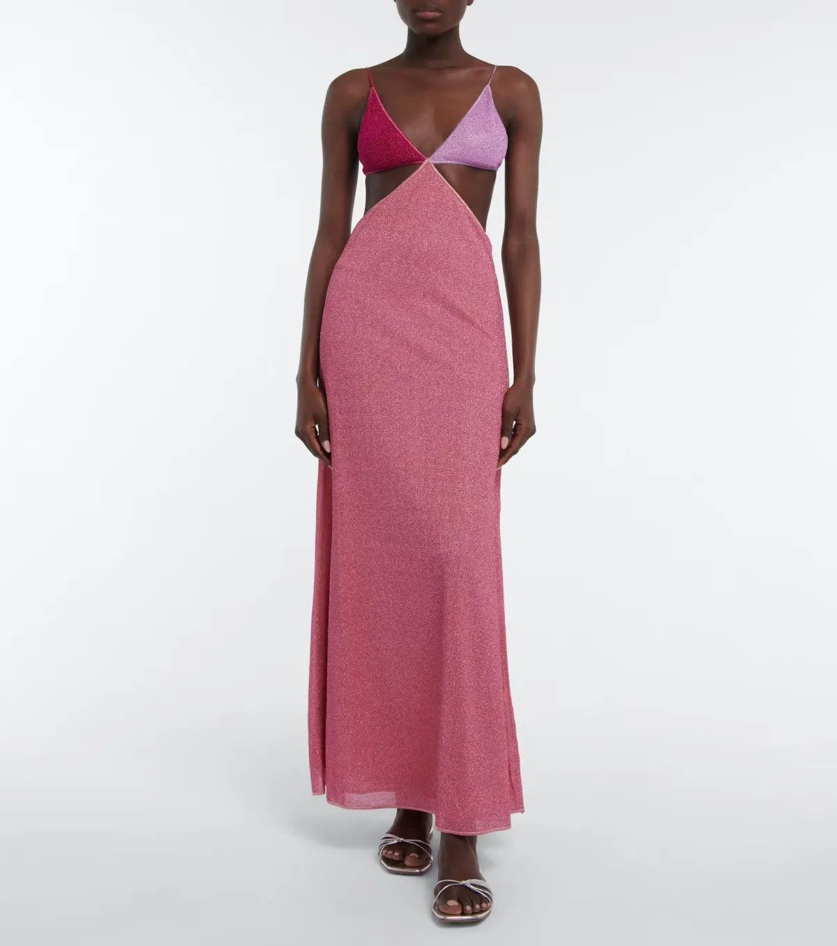 Oséree Cutout Midi Dress Pink Size S / AU 8 for rent on The Volte - main image