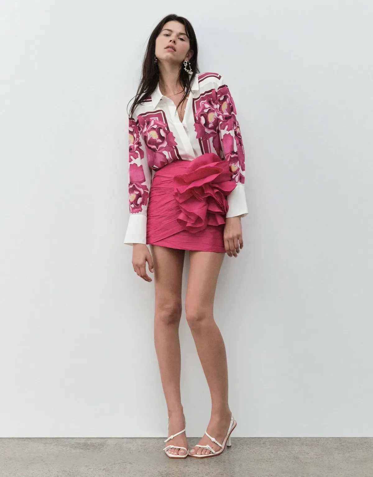 Aje Potion Spiral Mini Skirt Rich Magenta Size 10 - Image 3