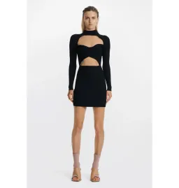 Dion Lee Stripe Rib Twist Mini Dress Navy Size AU 6 for rent on The Volte - image 1