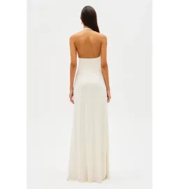 MISHA Jennifer Cupro Maxi Dress Ivory Size 8/S for rent on The Volte - image 3