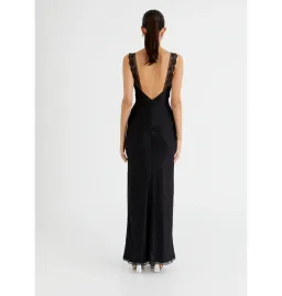 Benni Robbie Satin Slip Dress Black Size AU 14 for rent on The Volte - image 5