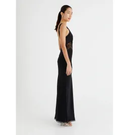 Benni Robbie Satin Slip Dress Black Size AU 14 for rent on The Volte - image 4