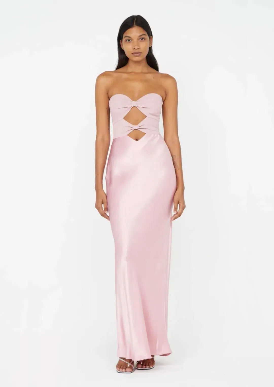 Bec & Bridge Halle Strapless Dress in Dusty Pink Size 6 for rent on The Volte - main image