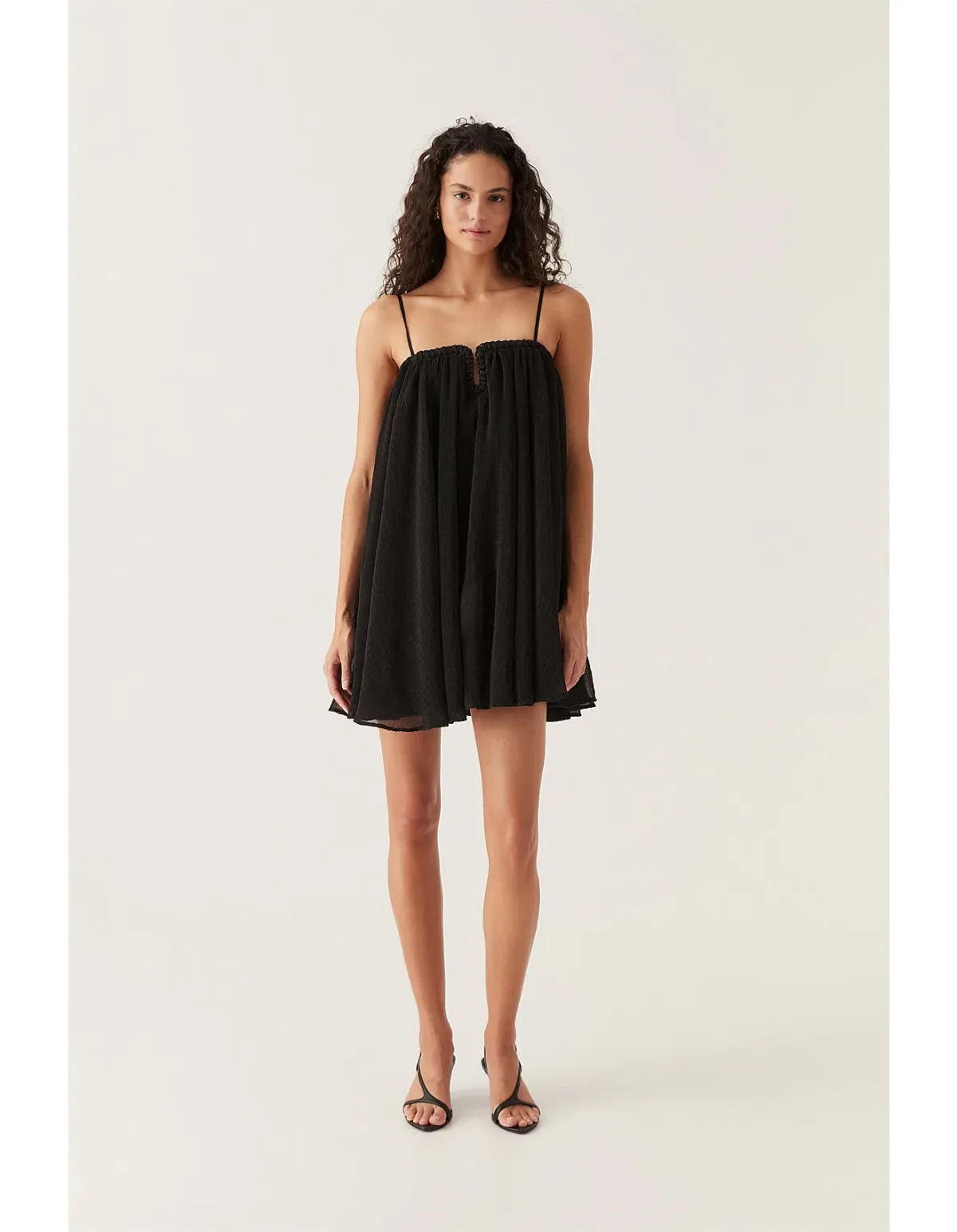 Aje Filigree Sweetheart Mini Dress Black Size 8 - Image 1