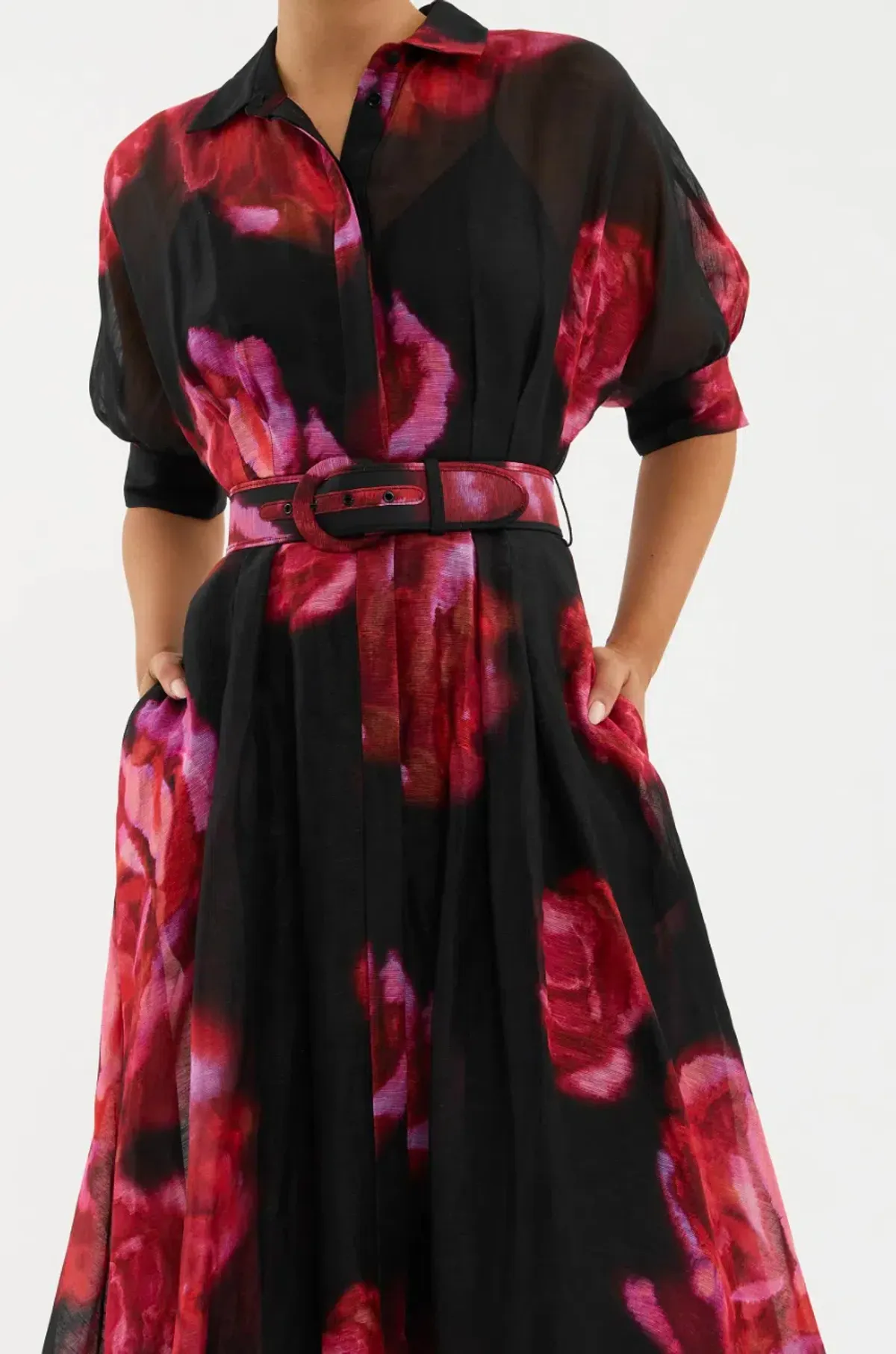 Rebecca Vallance Rosina Midi Dress Floral Size 18 - Image 5