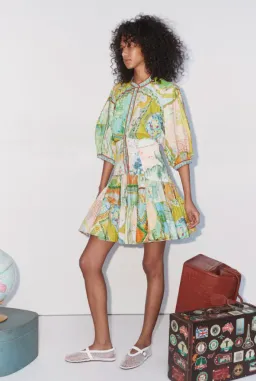 Alemais Atlas Mini Dress Green Multi Size 6 for rent on The Volte - image 2