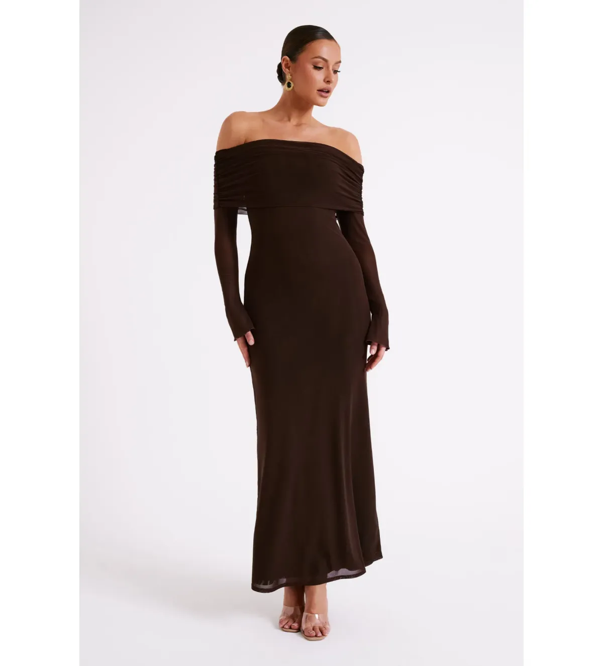 Meshki Josie Maxi Dress Dark Brown Size Small /AU 8 - Image 1