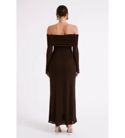 Meshki Josie Maxi Dress Dark Brown Size Small /AU 8 for rent on The Volte - image 2