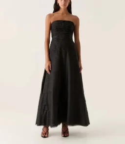 Aje Soundscape Maxi Dress Black Size 10 for rent on The Volte - image 1