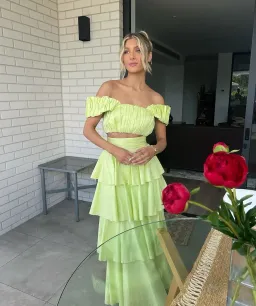 Aje Medina Set in Lime Green Size 6 for rent on The Volte - image 2