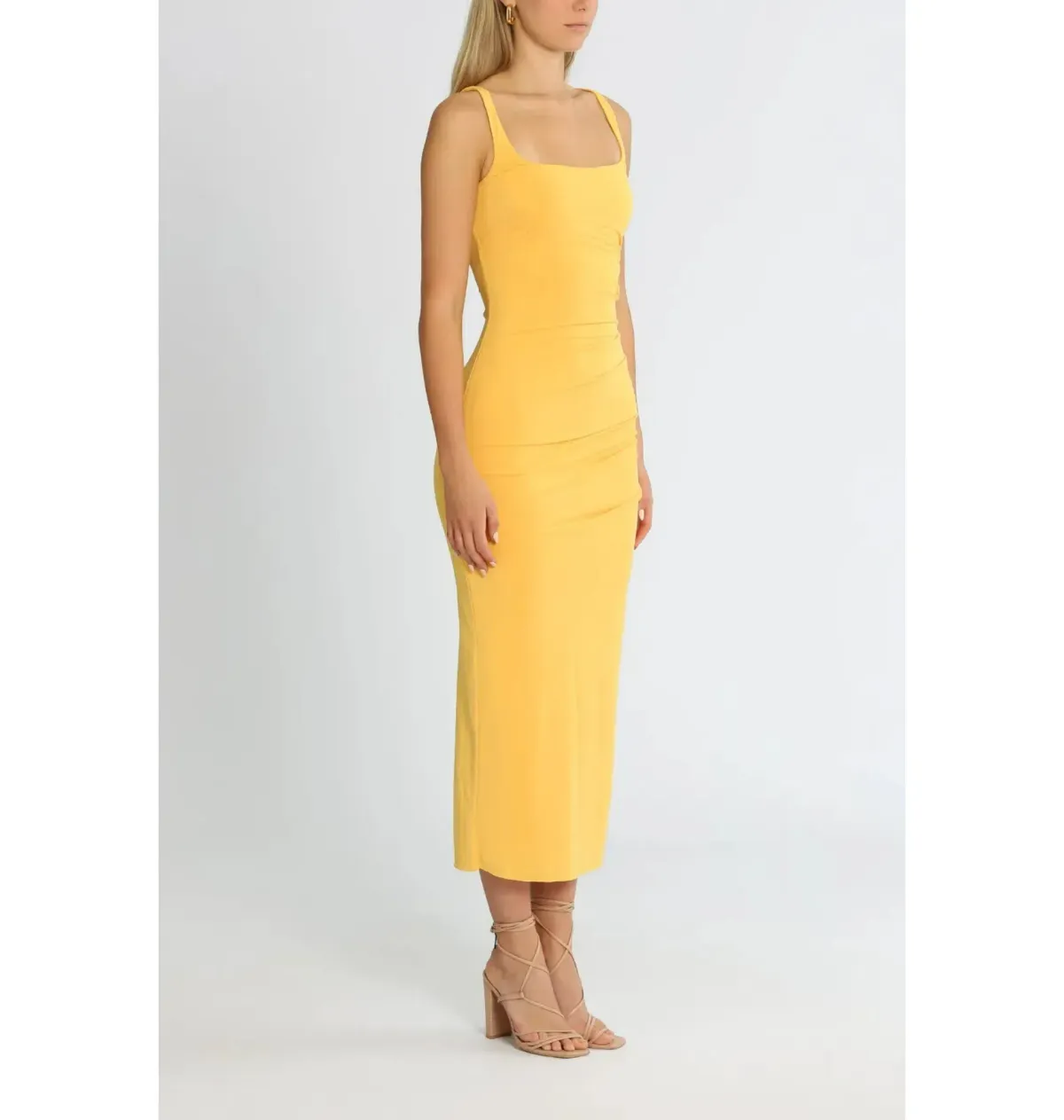 Bec & Bridge Yasmin Midi Dress in Papaya Size AU 6 - Image 2