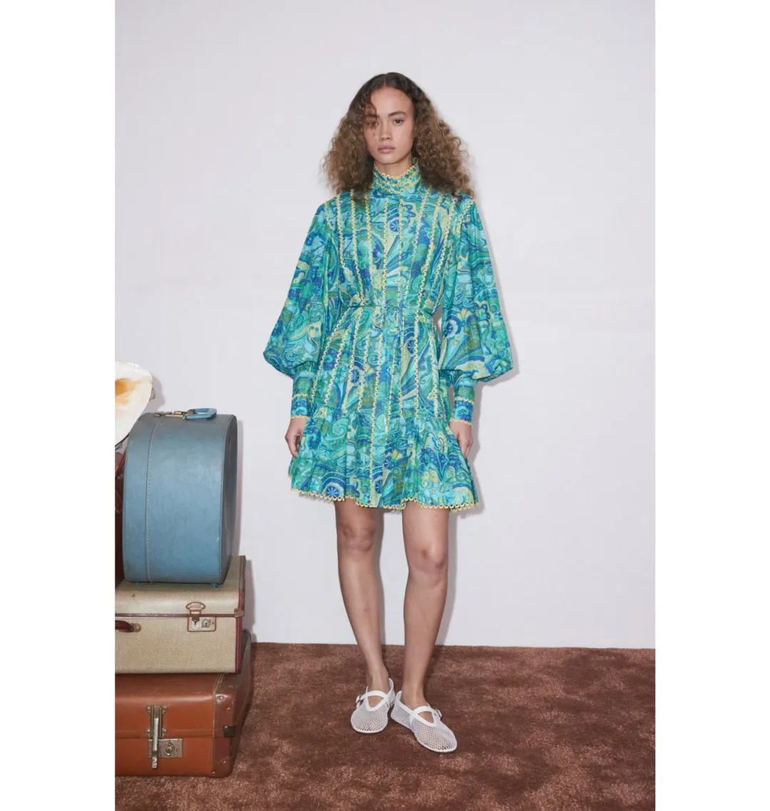 Alemais Ceto Mini Dress Print Size AU 8 for rent on The Volte - main image