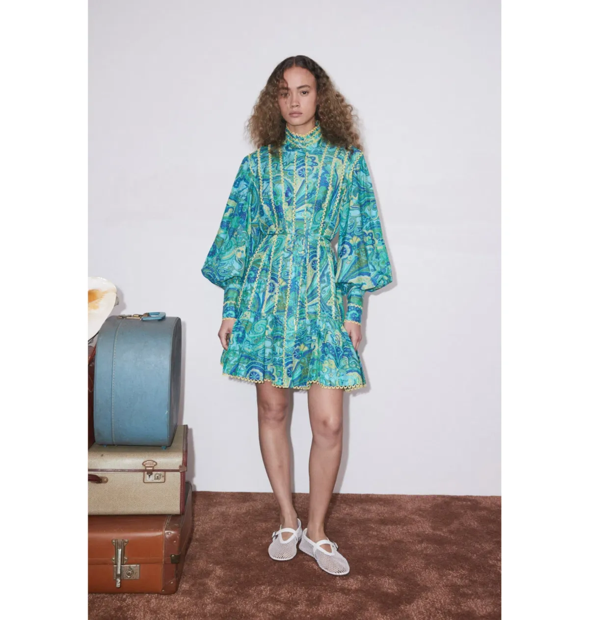 Alemais Ceto Mini Dress Print Size AU 8 for rent on The Volte - main image