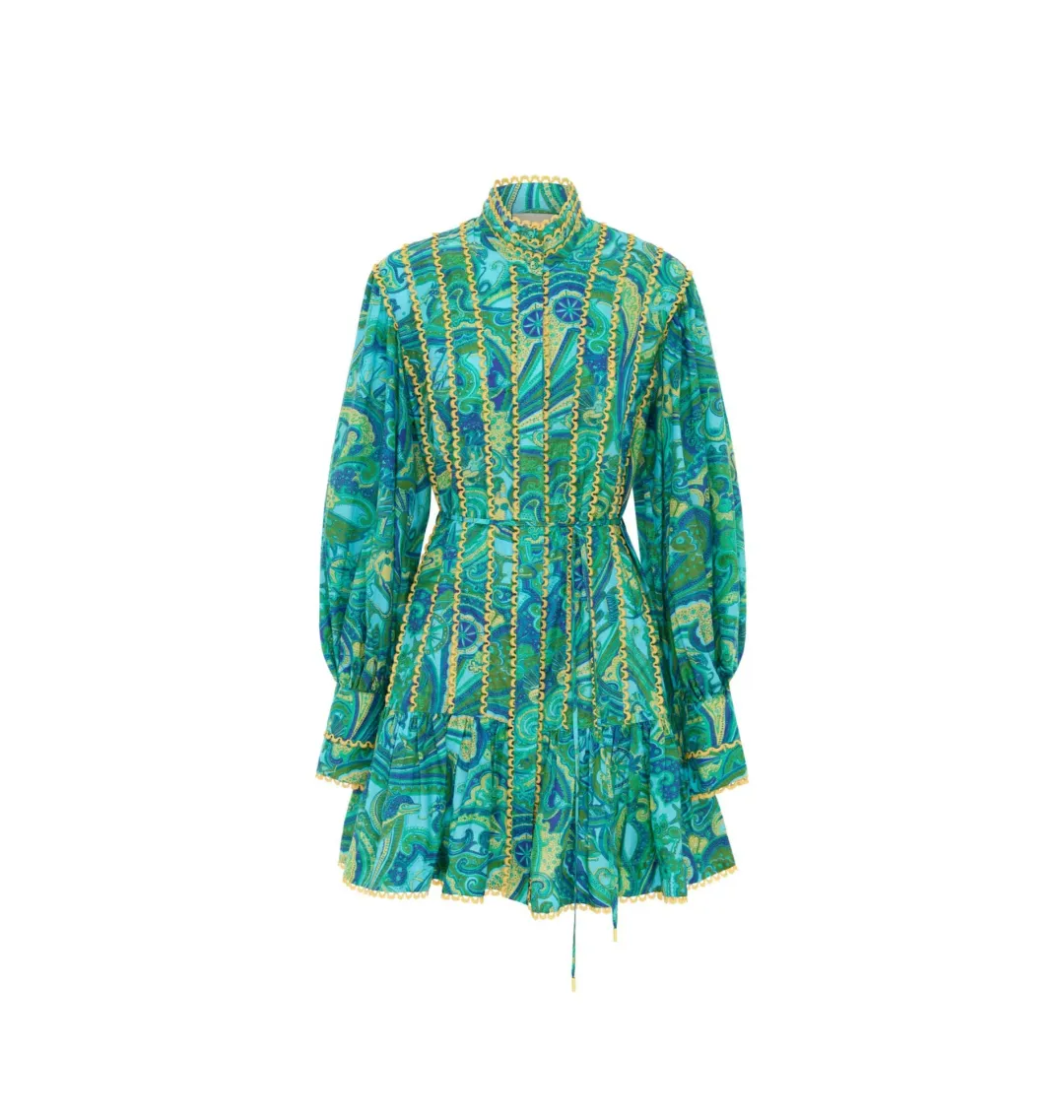 Alemais Ceto Mini Dress Print Size AU 8 for rent on The Volte - main image