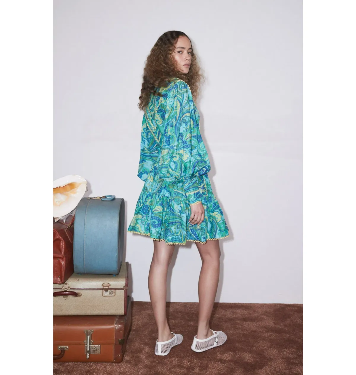 Alemais Ceto Mini Dress Print Size AU 8 - Image 3