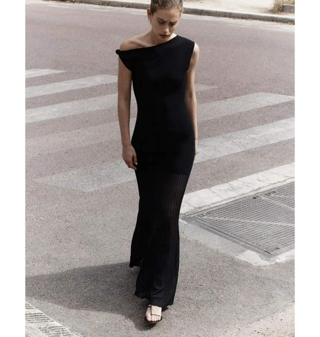 Sir the Label Indigo Twist Dress in Black Size 1 / AU 8 for rent on The Volte - main image