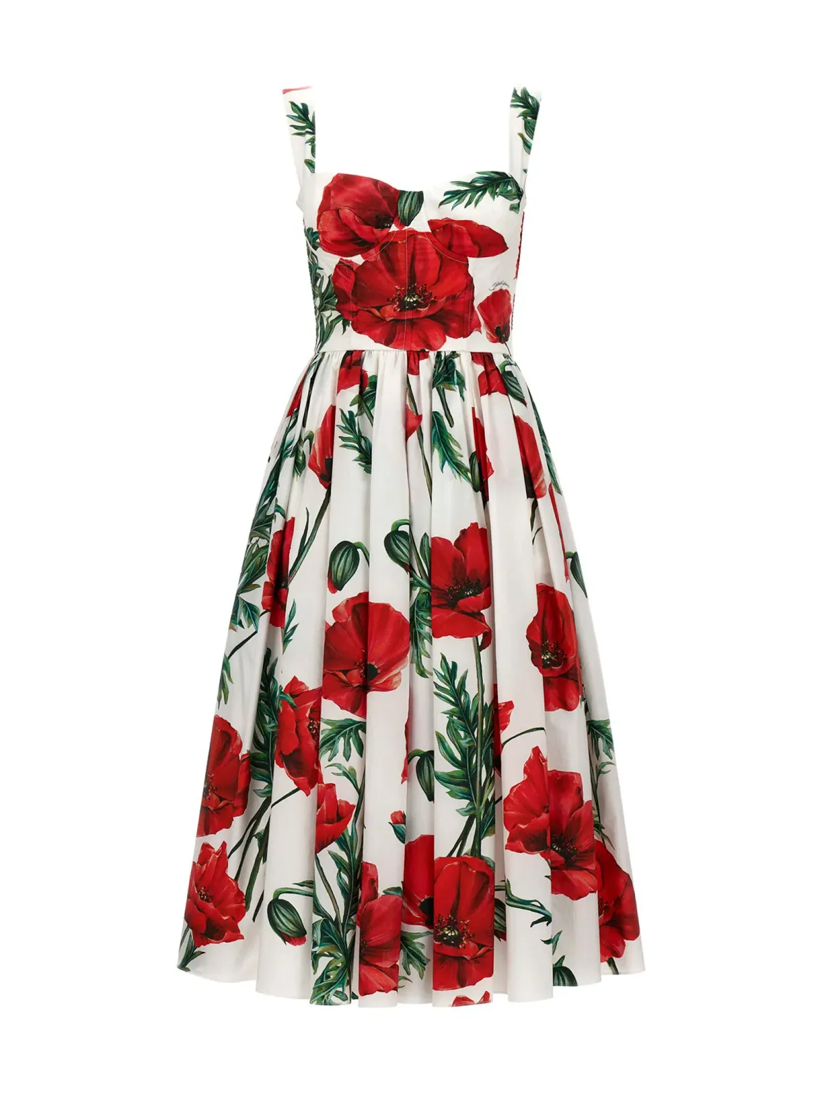 DOLCE & GABBANA Poppy Print Dress - Image 1