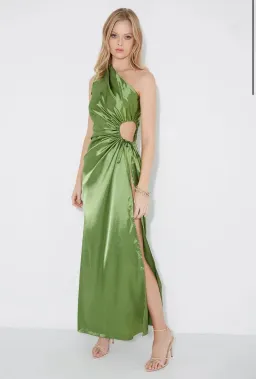 SONYA MODA Nour Maxi Dress Olive size 12 for rent on The Volte - image 2