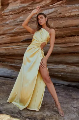 SONYA MODA NOUR MAXI DRESS YELLOW SIZE 12 for rent on The Volte - image 1
