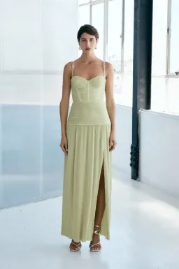 Manning Cartell Double Time Pleat Dress Pistachio Size 10 for rent on The Volte - image 1