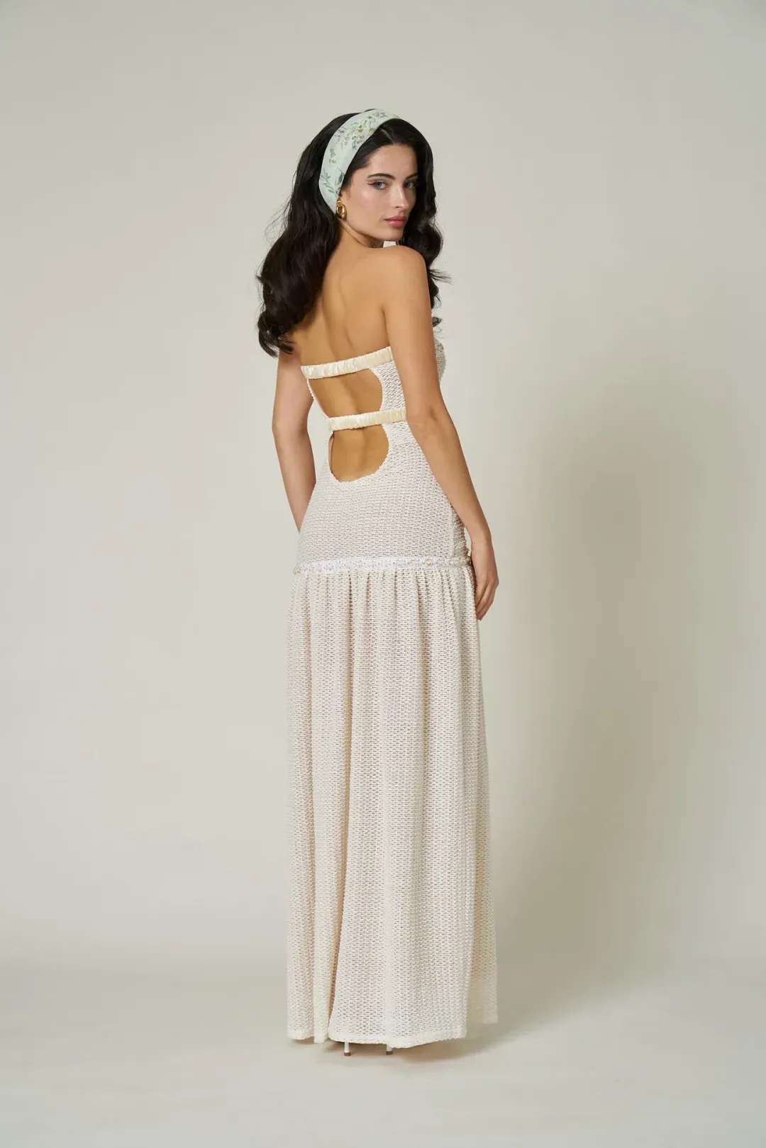 Fait Par Foutch Colette Dress in Ivory Size S / AU 8 for rent on The Volte - main image