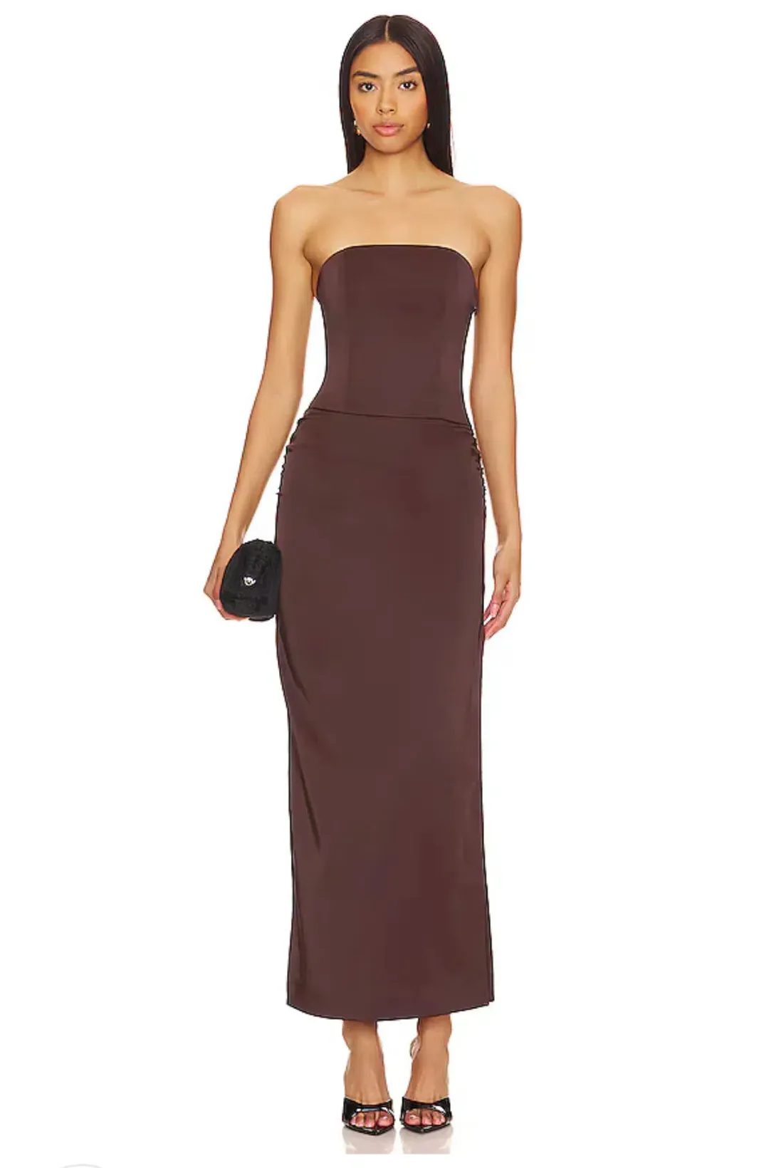 Bec & Bridge Jones Strapless Maxi Dress Cocoa Size 6 for rent on The Volte - main image