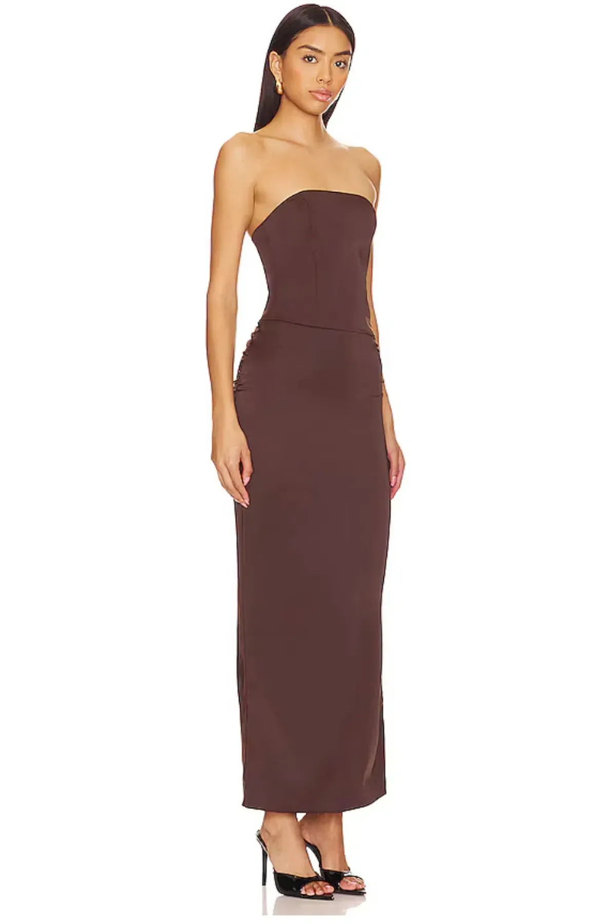 Bec & Bridge Jones Strapless Maxi Dress Cocoa Size 6 - Image 3