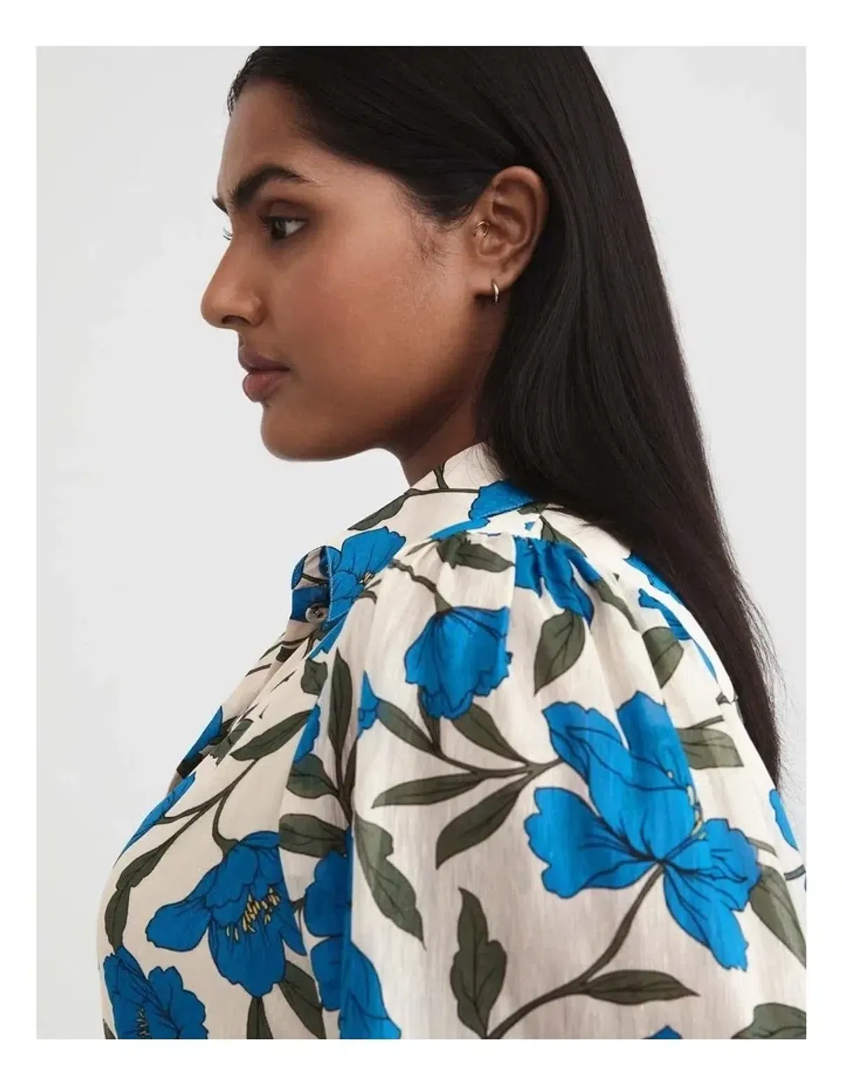 Witchery Silk Linen Blue Violet Shirt Dress in Lapis Size 18 - Image 3