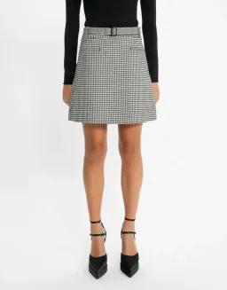 Cue Houndstooth Collared Peplum Jacket & A-Line Mini Skirt Power Suit Size 8 & 10 for rent on The Volte - image 5