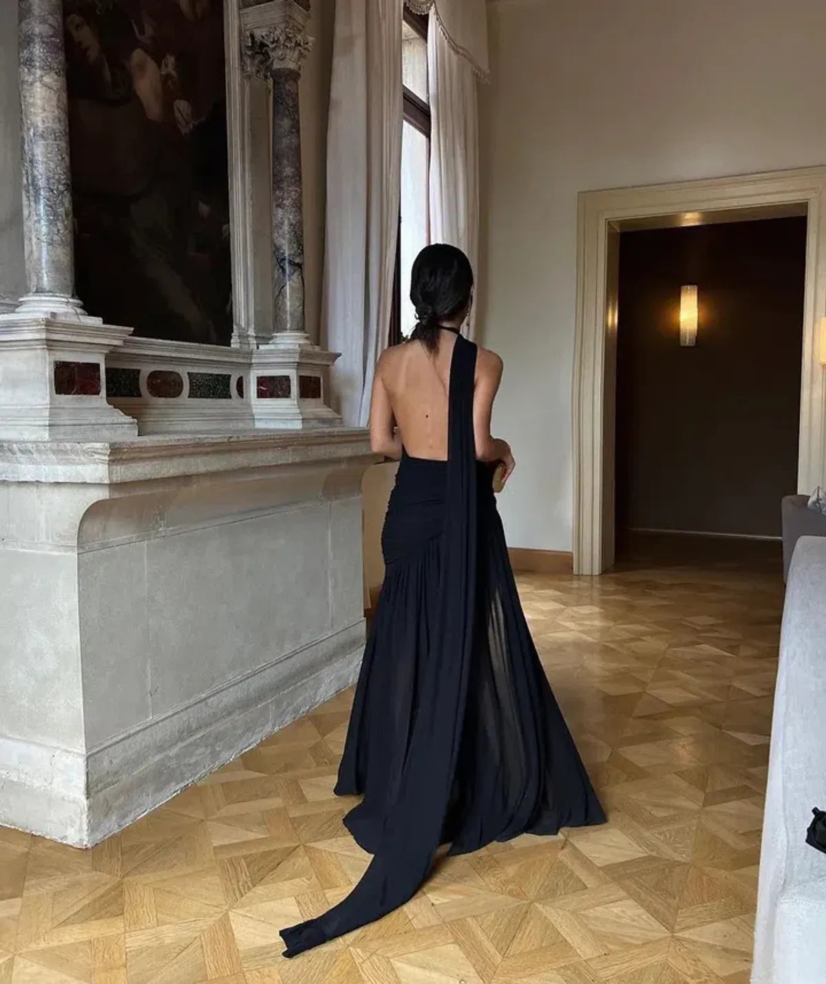 Effie Kats Venezia Gown Black Size M/Au 10 - Image 3