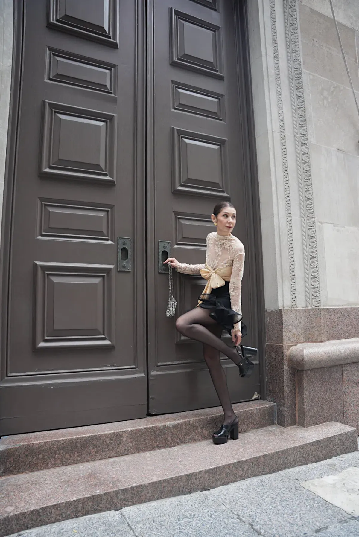 Zimmermann The Illustration Flounce Mini in Tea/Black Size 0P /Au 6 - Image 5