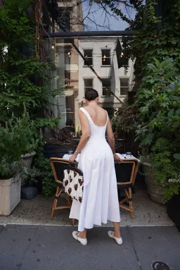 Helsa Stretch Cotton Sateen Midi Dress Size XXS/Au 6 for rent on The Volte - image 6