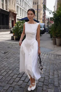 Helsa Stretch Cotton Sateen Midi Dress Size XXS/Au 6 for rent on The Volte - image 1