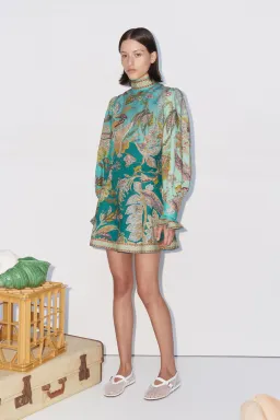 Alemais Franca Mini Dress Green Size 10 for rent on The Volte - image 1