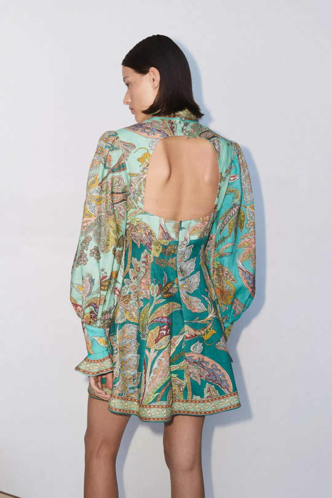 Alemais Franca Mini Dress Green Size 10 for rent on The Volte - main image