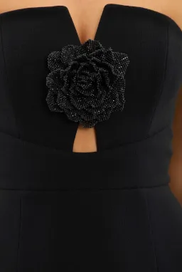 Rebecca Vallance Aubree Midi Dress Black Size 8 for rent on The Volte - image 5